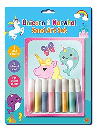 Alligator Books Unicorn & Narwhal Sand Art Set