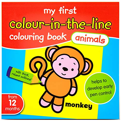 My First Colouring Book Animals - Baby First Colour in The Line Book - from 12 Months…