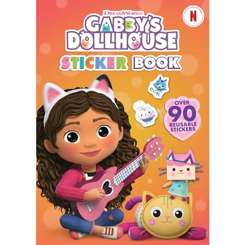 Alligator - Gabby's Dollhouse Sticker Book, Sticker Book, Sticker Books, Gabbys Dollhouse Toys UK, Gabby's Dollhouse Book,Sticker Activity Book, Reusable Sticker Book