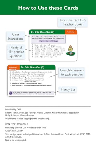 11+ GL Verbal Reasoning Revision Question Cards - Ages 10-11