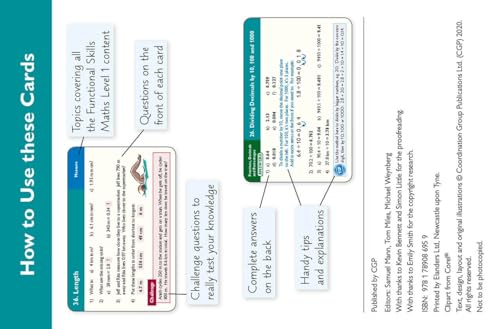 Functional Skills Maths Revision Question Cards - Level 1