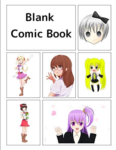 Blank Comic Book: Manga and Anime themed cover, 120 blank pages, 5 repeating templates, 8.5 by 11