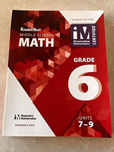 KENDALL HUNT MIDDLE SCHOOL MATH GRADE 6 UNITS 7-9