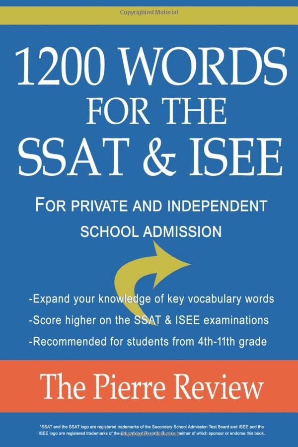 1200 Words for the SSAT and ISEE : For Private and Independent School Admissions