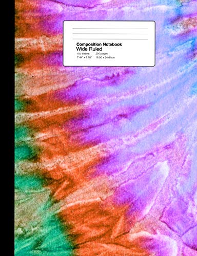 Composition Notebook Wide Ruled 7.44 X 9.69 Inches 100 Sheets / 200 Pages