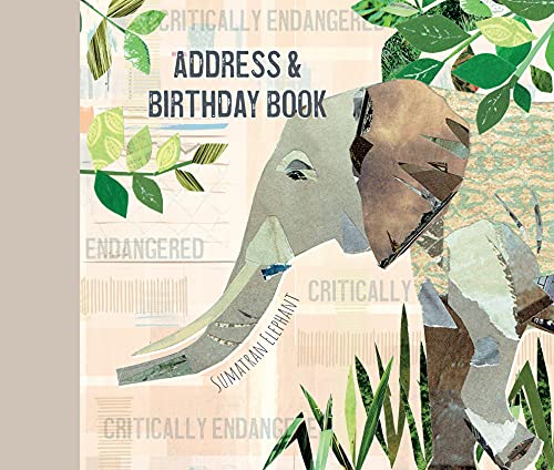 Gifted Stationery Address And Birthday Book For Your Contacts. Cloth Covered Spiral Binding Journal Notebook To Keep Track Of Names, Address, Phone, Email, Birthdays And More, 200 Pages, Endangered