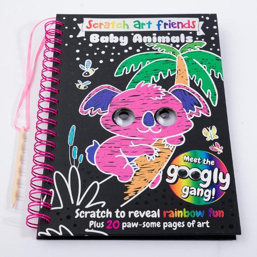 Scratch Art Friends: Baby Animals