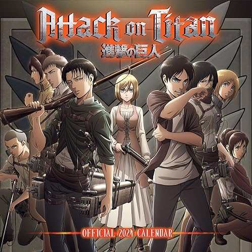 Attack On Titan 2024 Square Wall Calendar