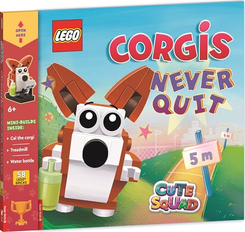 LEGO Books: Cute Squad: Corgis Never Quit (with corgi mini-build and over 55 LEGO elements)