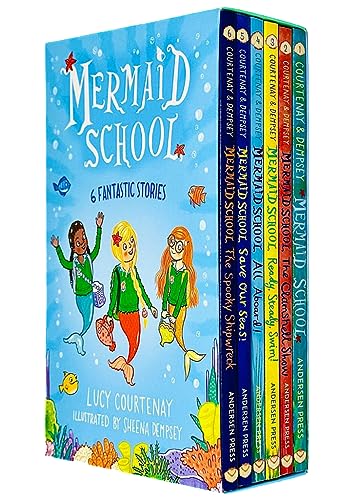 Mermaid School Series 6 Books Collection Box Set By Courtenay & Dempsey (Mermaid School, The Clamshell Show, Ready, Steady, Swim!, All Aboard!, Save Our Seas! & The Spooky Shipwreck)