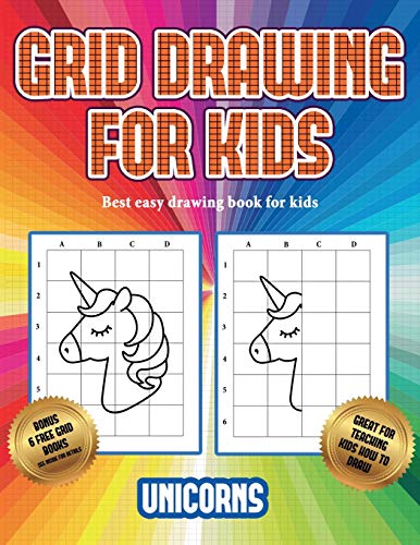 Best easy drawing book for kids (Grid drawing for kids - Unicorns)
