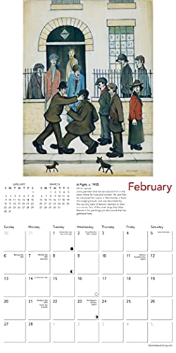 L.S. Lowry Mini Wall calendar 2022 (Art Calendar)