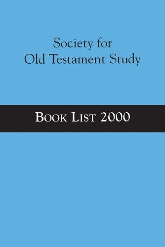 Society for Old Testament Study Book List 2000