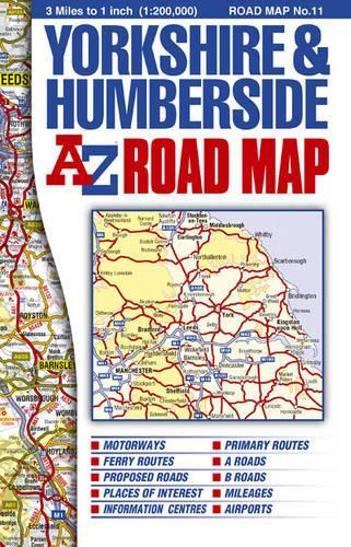 Yorkshire and Humberside Road Map