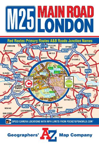 M25 Main Road Map of London By Geographers' A-Z Map Company | World of ...