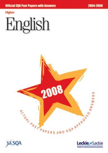 English Higher SQA Past Papers
