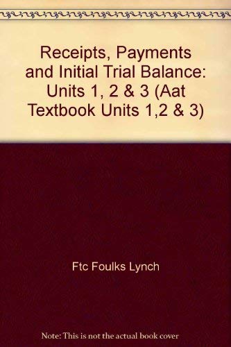 Receipts, Payments and Initial Trial Balance