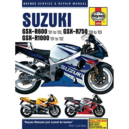 Suzuki GSX-R600 (01-03), GSX-R750 (00-03) and GSX-R1000 (01-02) Service and Repair Manual