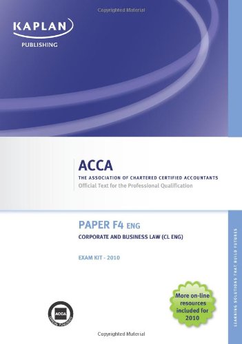 F4 Corporate and Business Law CL (UK) - Exam Kit