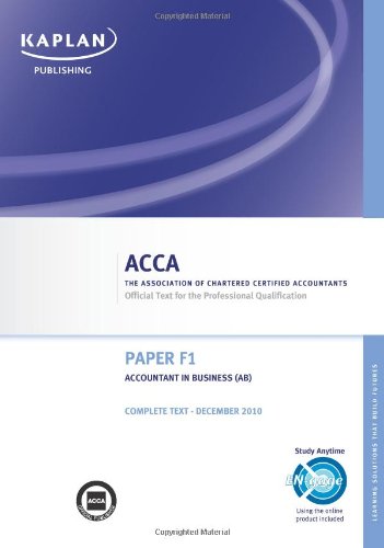 F1 Accountant in Business - Complete Text