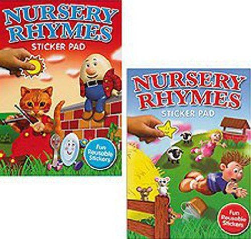Nursery Rhyme Sticker Pad - Includes Many Famous Kids Nursery Rhymes.