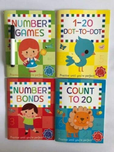 Pre-School / Reception Kids Lets Learn wipe clean 123 Learning Pack Ages 3+