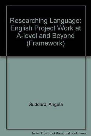 FRAMEWORK: ENGLISH PRO WORK A LEVEL & BEYOND