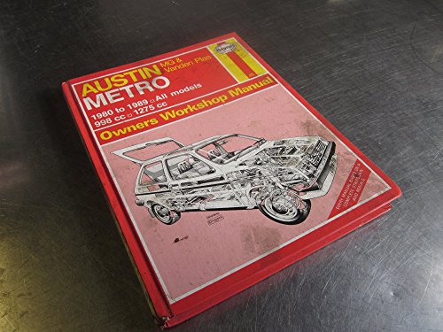 Austin, M.G. and Vanden Plas Metro, 1980-89 All Models Owner's Workshop Manual