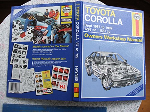 Toyota Corolla 1987-92 Owner's Workshop Manual