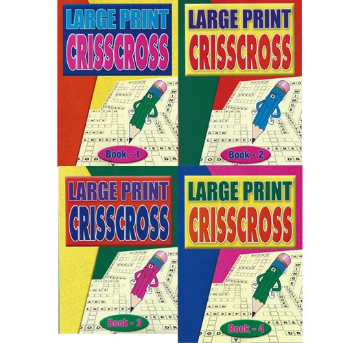 Large Print Criss Cross Puzzles - 4 Book Value Set