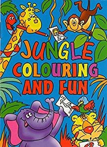 WF Graham 12 x Mini Jungle Colouring Activity Books Boys Girls A6 Party Bag Fillers