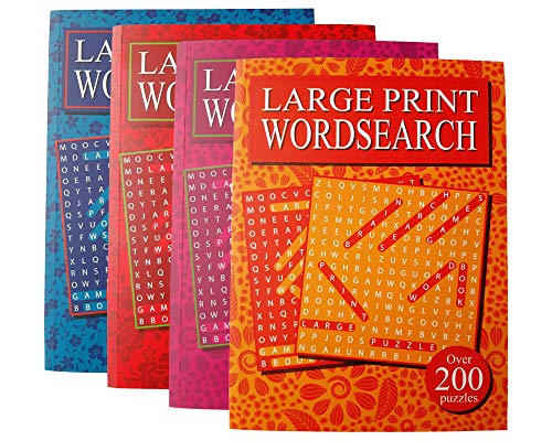 W.F. Graham Large Print Word Search Books - Over 200 Brain Teasers in each, Pack of 4 Assorted Wordsearch Puzzle Books for Adults and Kids