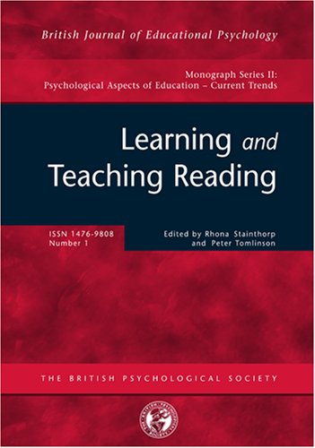 Learning and Teaching Reading (Monograph series II : Psychological aspects of education -current trends)