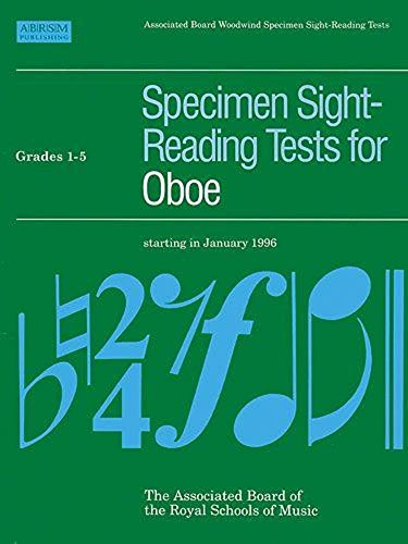 Specimen Sight-Reading Tests for Oboe, Grades 1-5