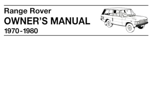 Range Rover Owners' Handbook: Range Rover (2 Dr)