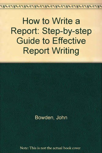How to Write a Report