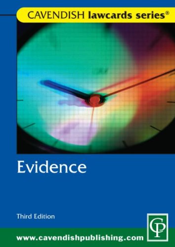 Cavendish: Evidence Lawcards 3/e