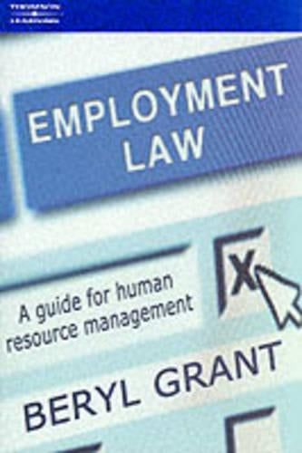 Employment Law : A Guide for Human Resource Management