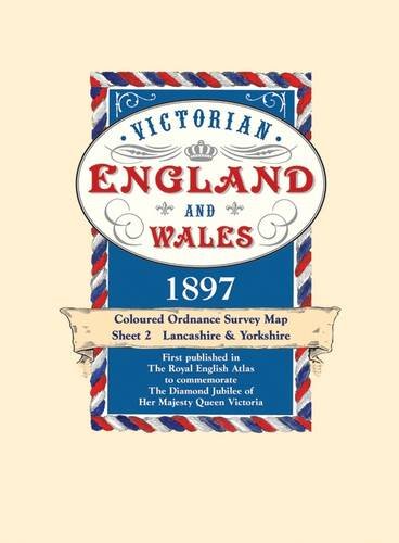 Lancashire and Yorkshire - Coloured Victorian Map 1897