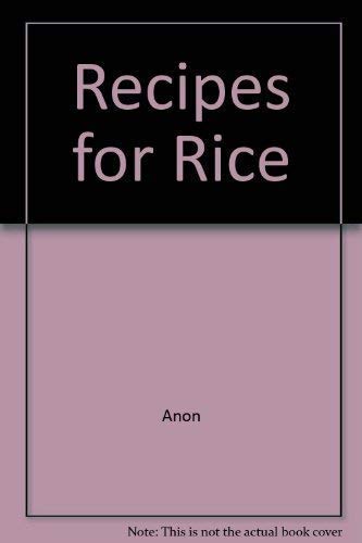Recipes for Rice