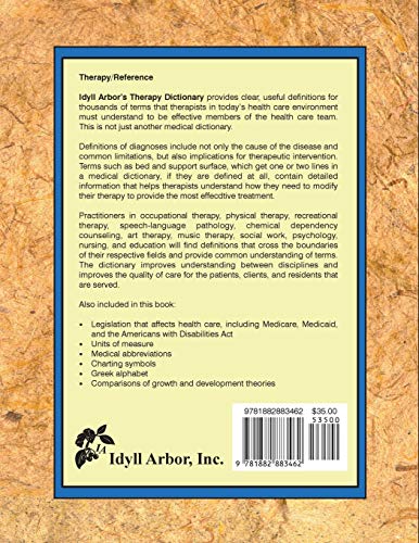 Idyll Arbors Therapy Dict 2/E
