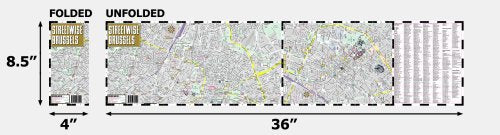 Streetwise Brussels Map - Laminated City Street Map of Brussels, Belgium