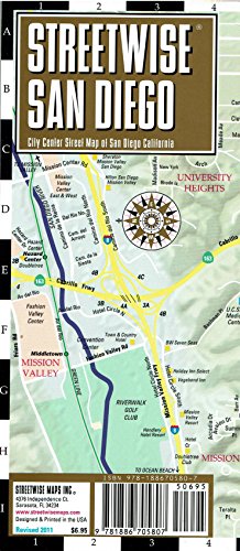 Streetwise San Diego Map - Laminated City Street Map of San Diego, California