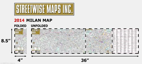 Streetwise Milan Map - Laminated City Street Map of Milan, Italy