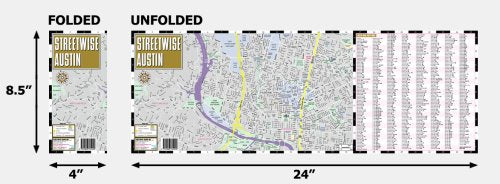 Streetwise Austin Map - Laminated City Street Map of Austin Texas