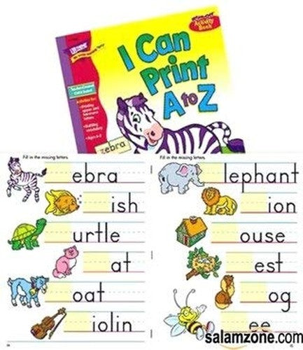 I Can Print A to Z (Wipe-off Activity Book--Reusable)