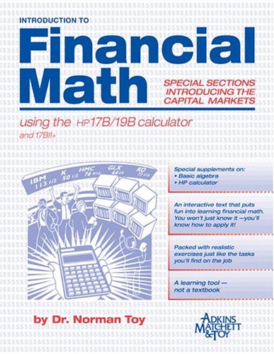 Introduction to Financial Math using the HP 17B/19B calculator