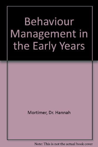 Behaviour Management in the Early Years
