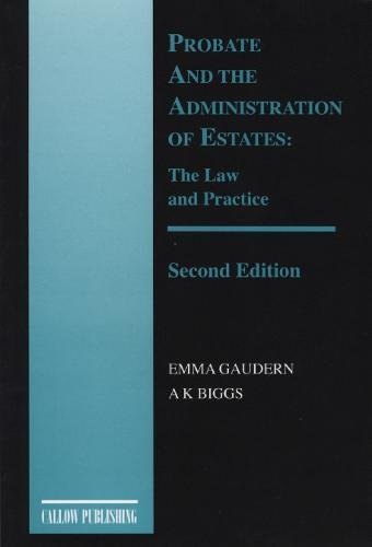 Probate and the Administration of Estates