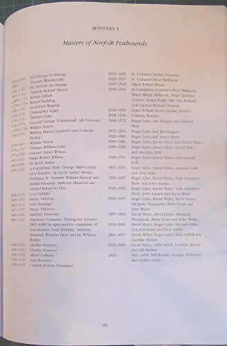 Foxhunters of Norfolk: 1532-2006